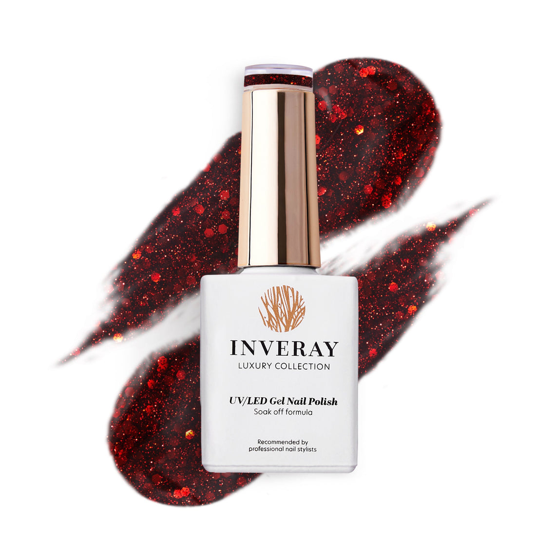 Esmalte de uñas en gel UV/LED Inveray Colección de lujo N°149 RUBY FLAME