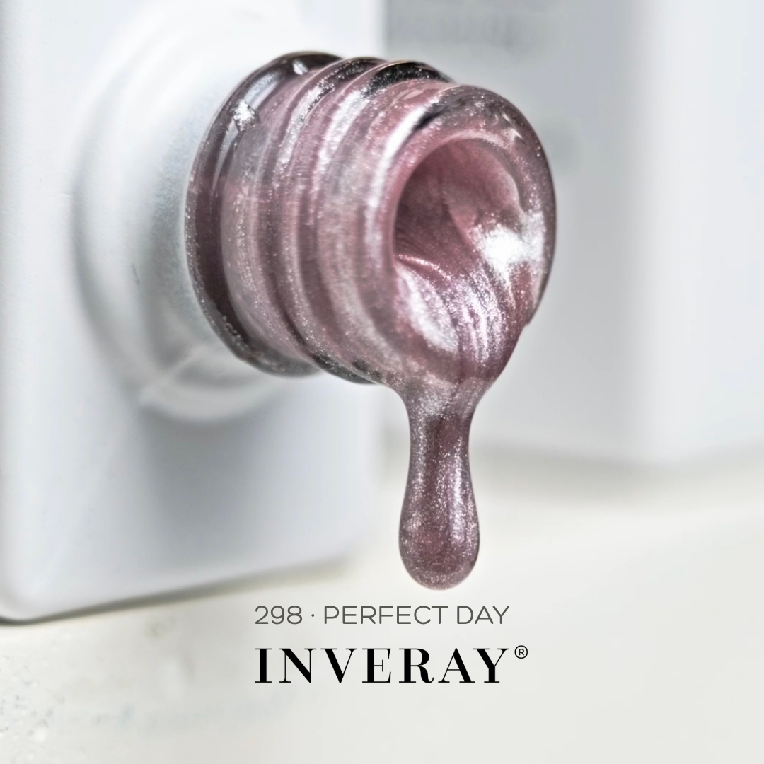 Verniz gel rosa Velho com brilho nº 298 Perfect Day da Inveray