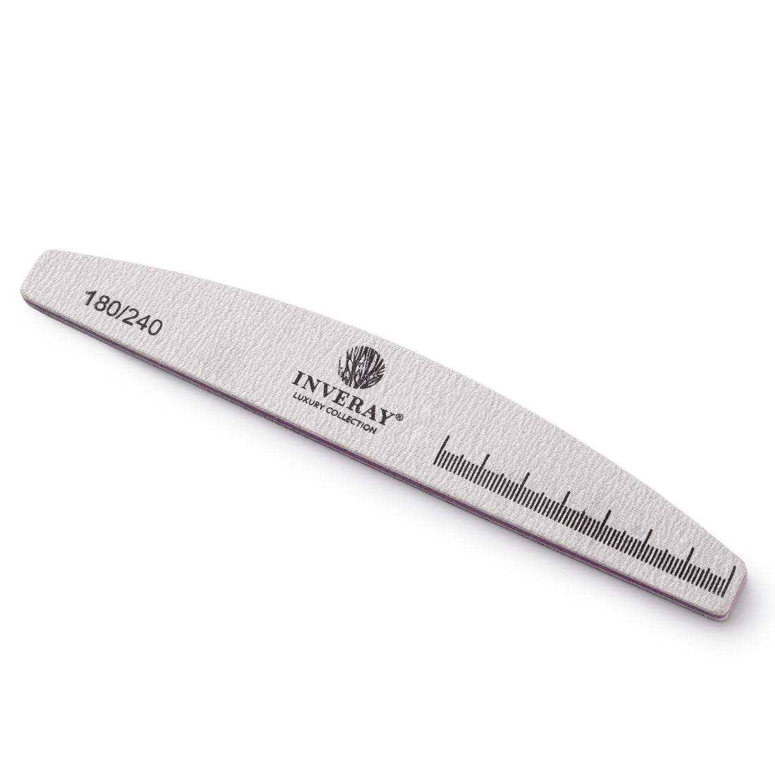 Lima de uñas Inveray 180/240 gris media luna