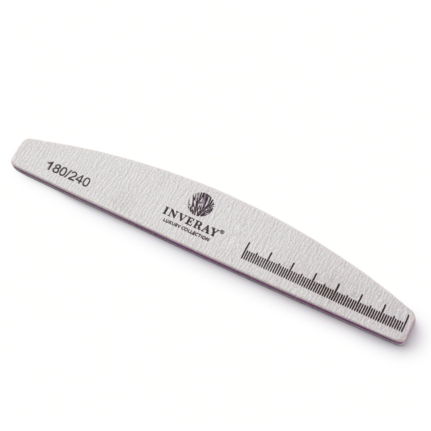Lima de uñas Inveray 180/240 gris media luna