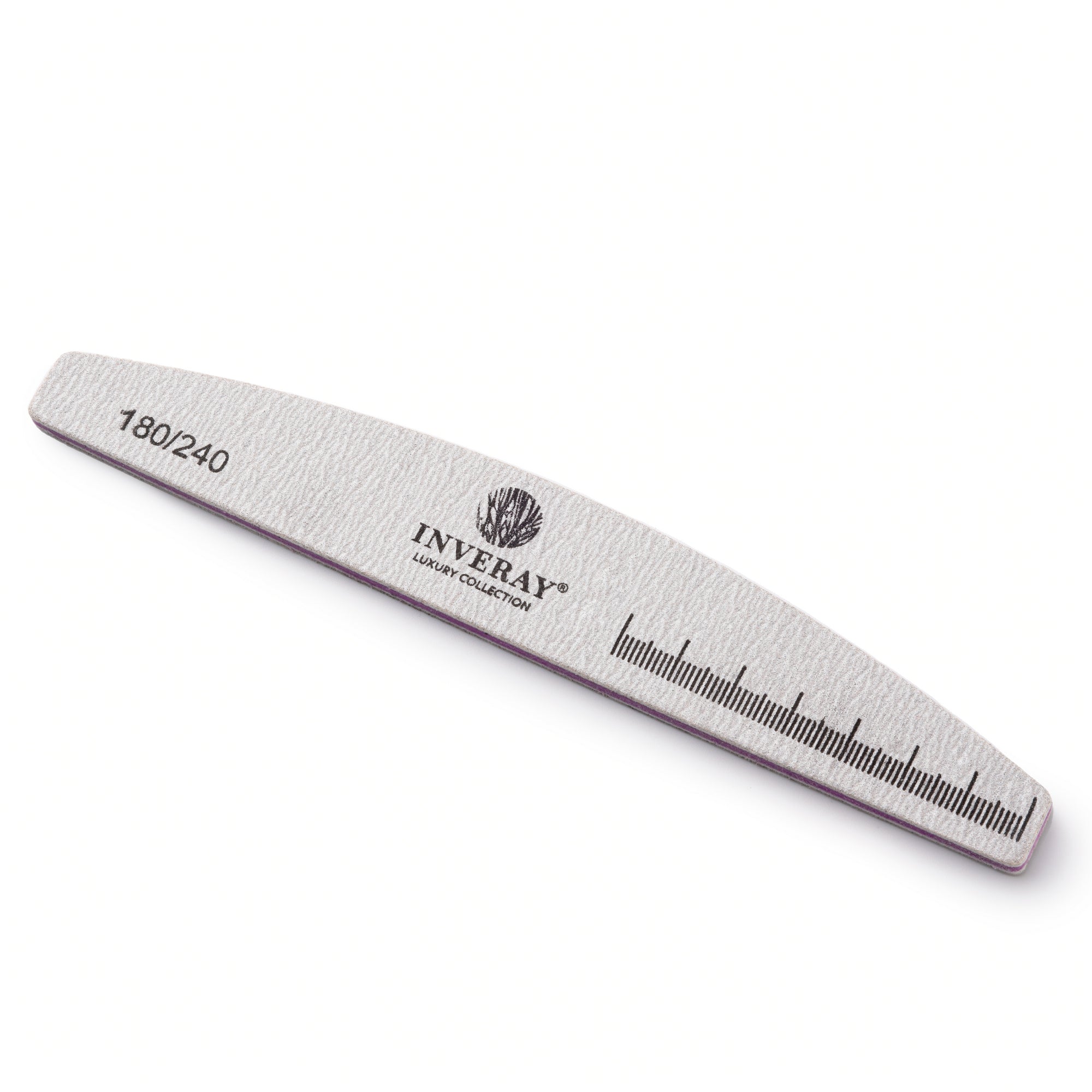 Lima de uñas Inveray 180/240 gris media luna
