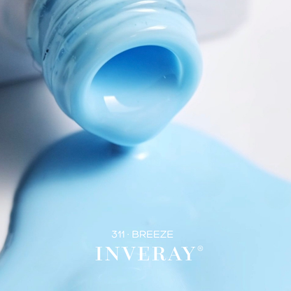 Verniz gel Inveray Nº311 Breeze, azul pastel, frasco 10ml