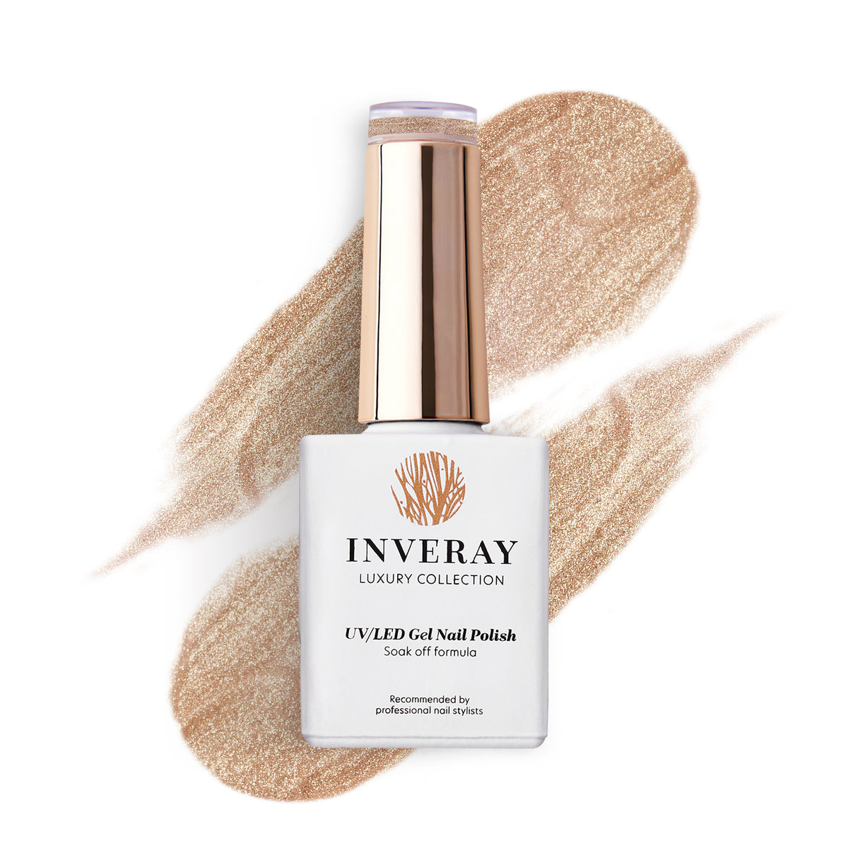 Amostra de cor champanhe-bege com efeito cat eye – Inveray 312 Desert Glow