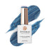 Frasco de verniz gel Inveray 325 Blue Haze com amostra azul cintilante